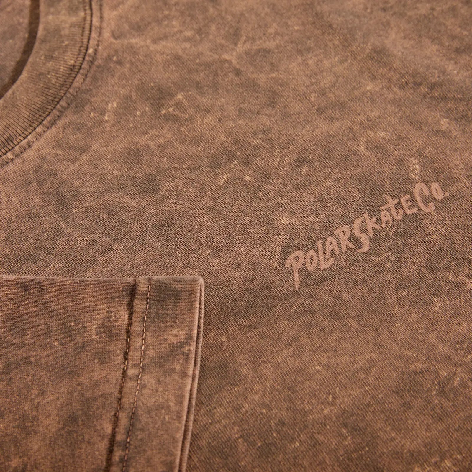Polar-Skate-Co-SP25-Acid-Tee-Surf-Logo-Brown-3