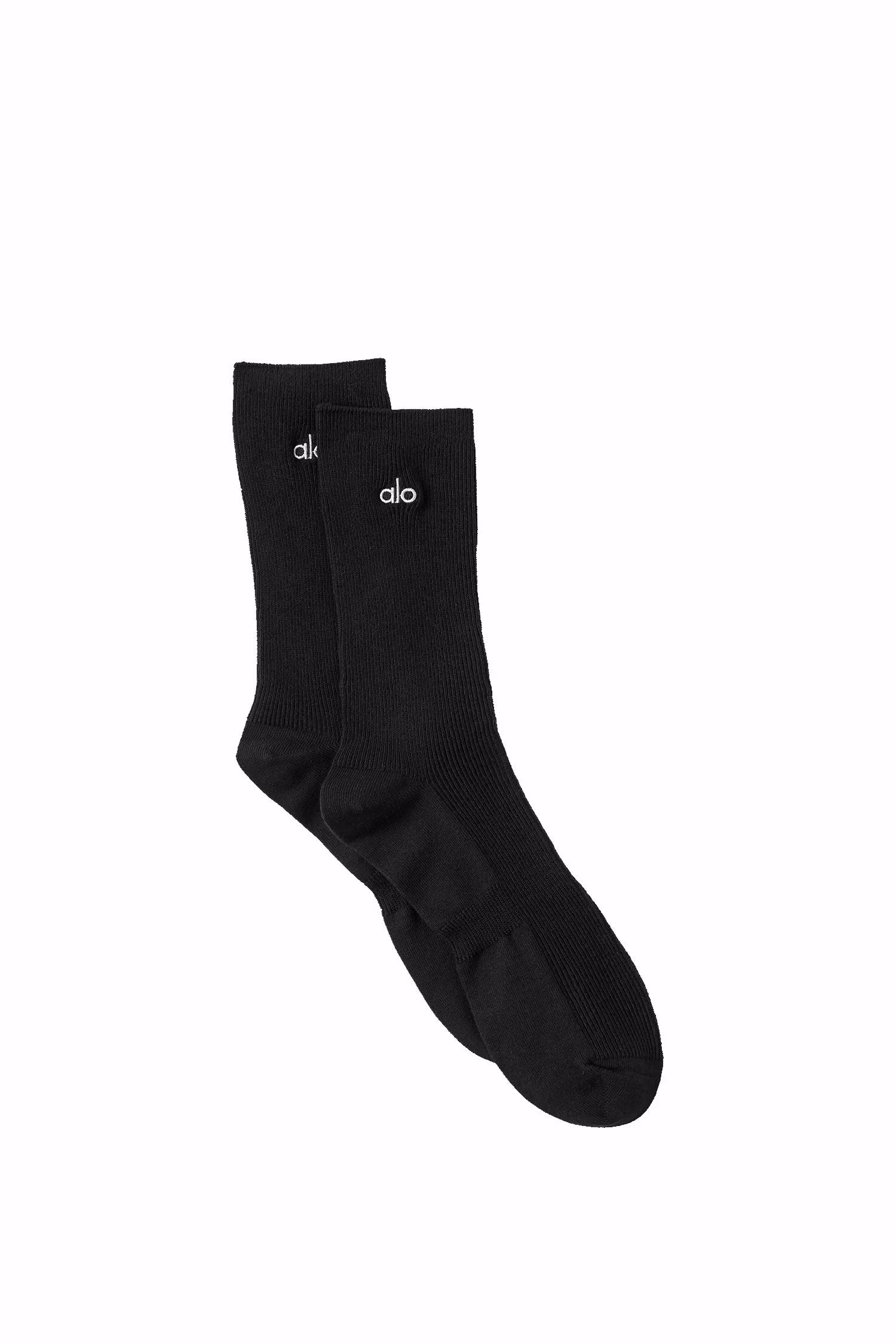 Calceta Alo Yoga Half-Crew Understated Negra