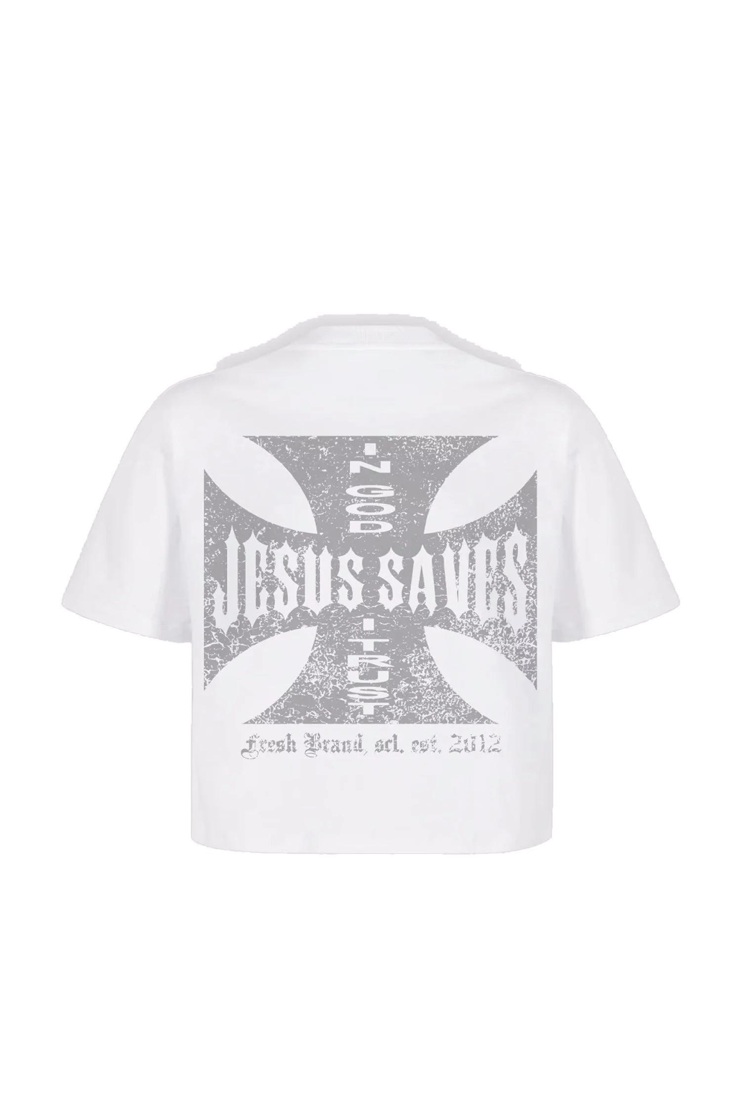 Polera Fresh Heavyweight Jesus Chrome Washed