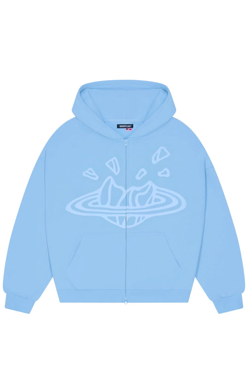 Poleron Broken Planet Zip-Up Sky Blue – ARTMOB HAUNTED MARKET FOR
