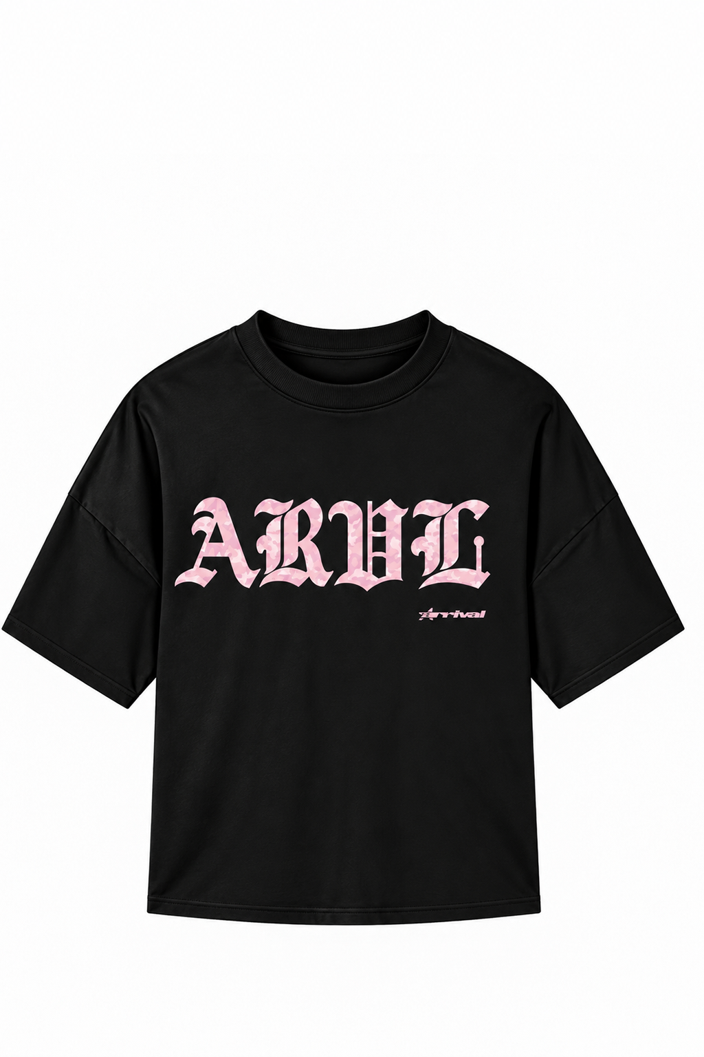 Polera Arrival Loose Fit Gotic Camo Rosa