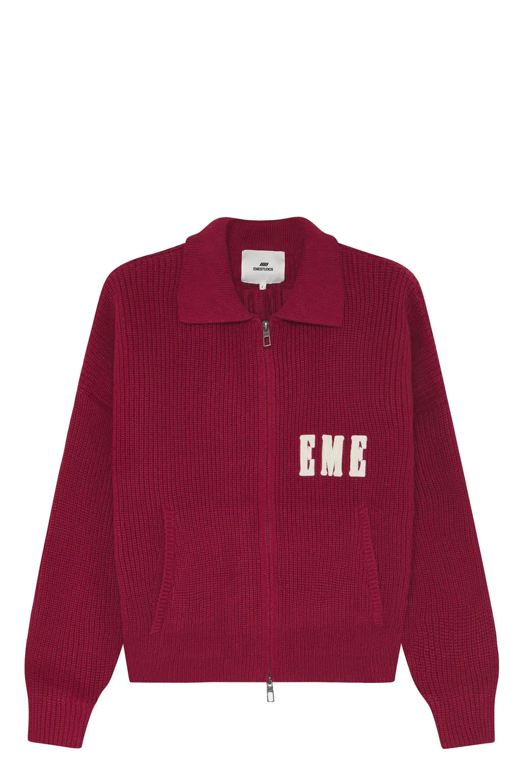 Sweater Emestudios Collar Redwood Zipper Knit