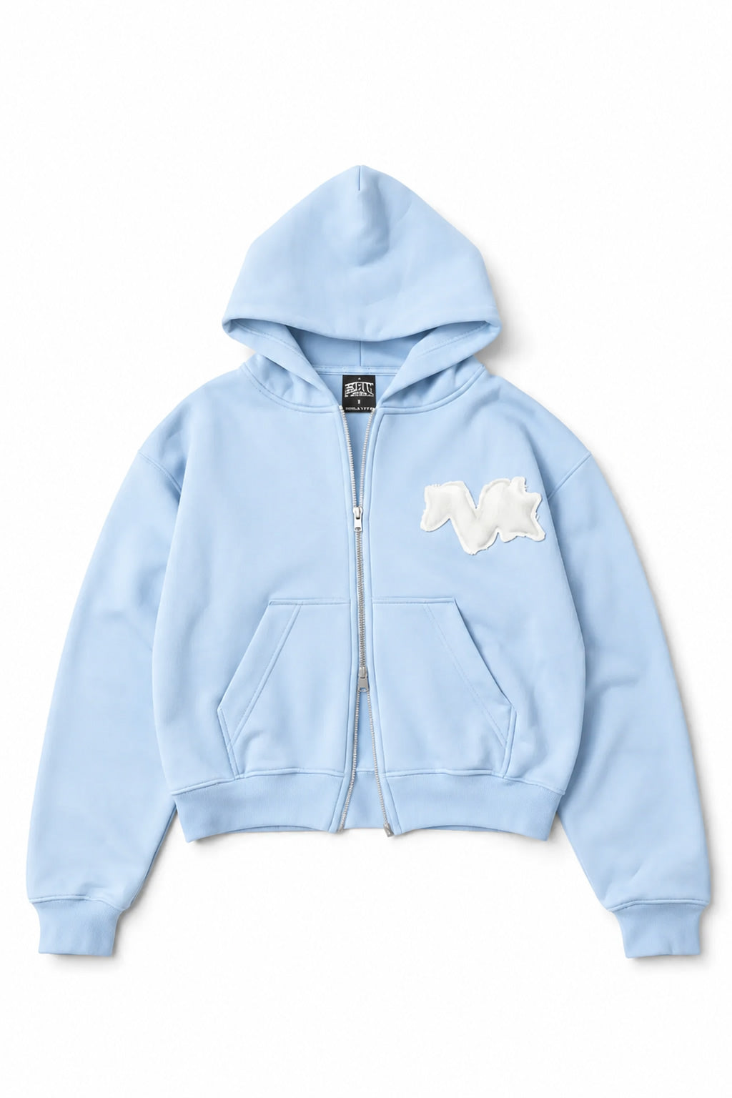 Poleron Nero Project Raw Logo Baby Blue