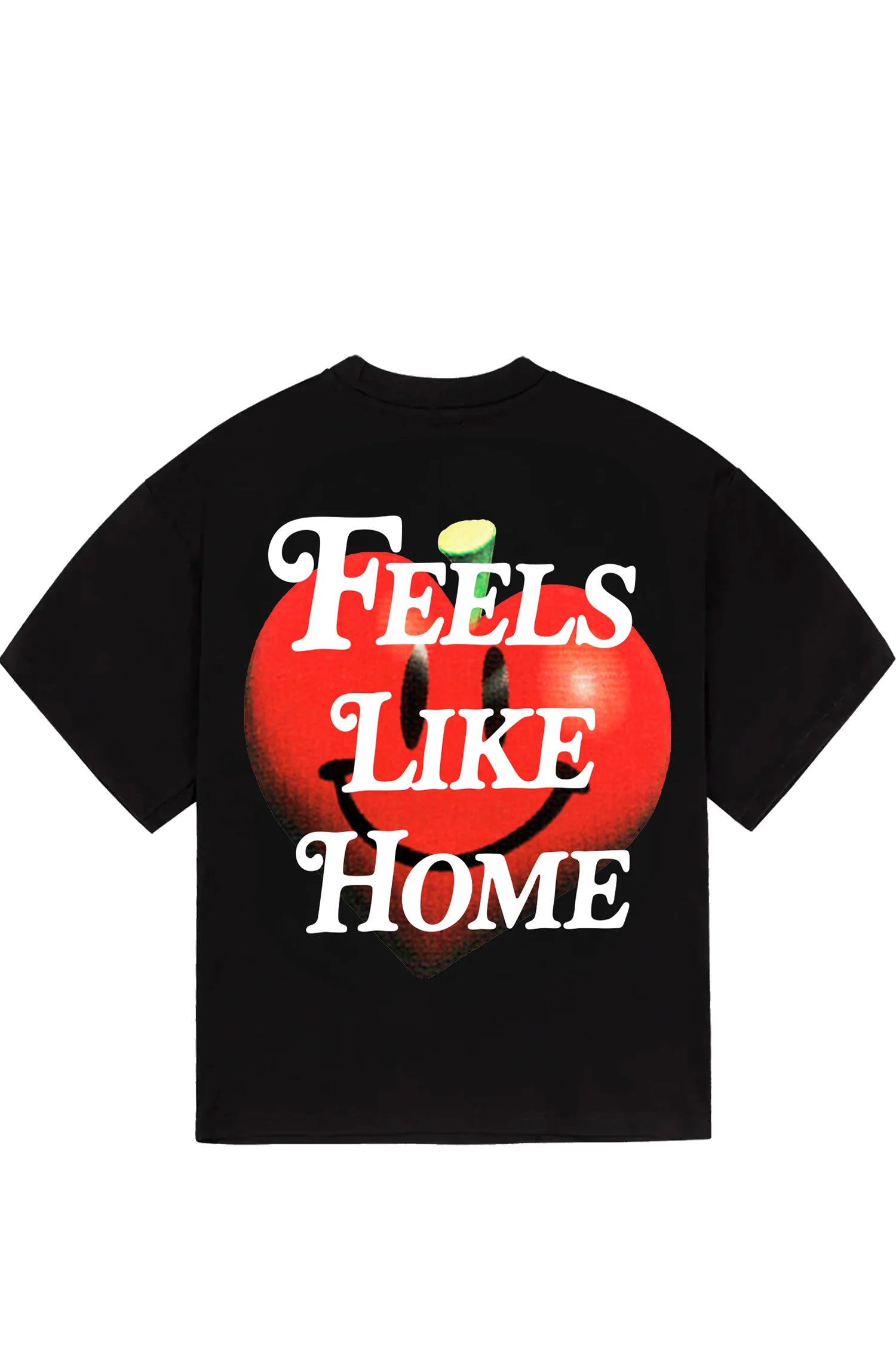 Polera Nube Boxy Lovers Happy Heart Negra