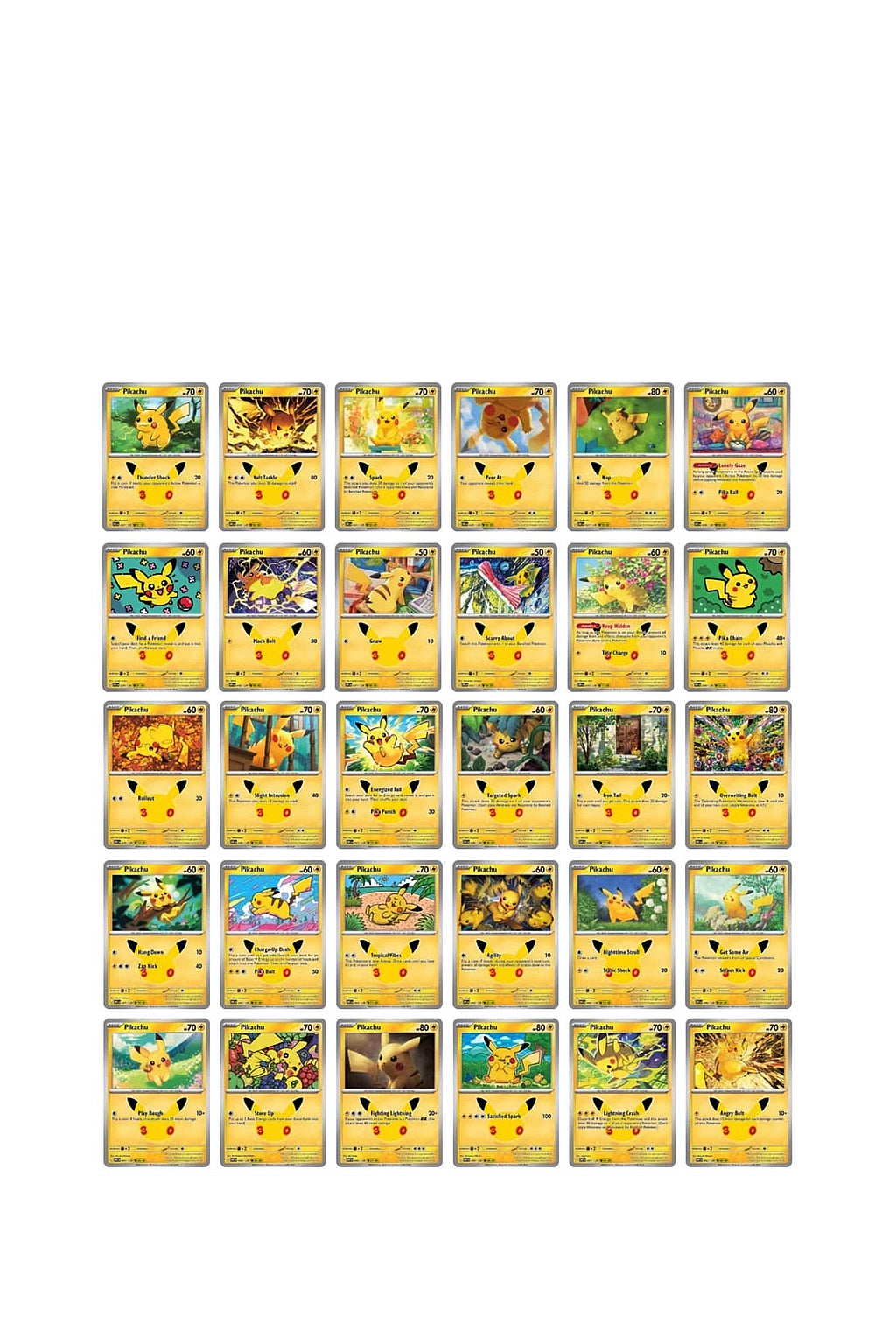Set 30 Pikachu TCG 30th Celebration Ingles