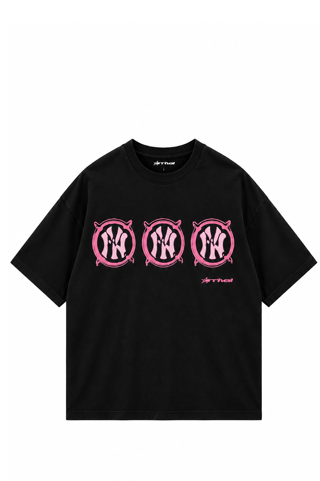 Polera Arrival Loose Fit Not Yankee Multi Negra