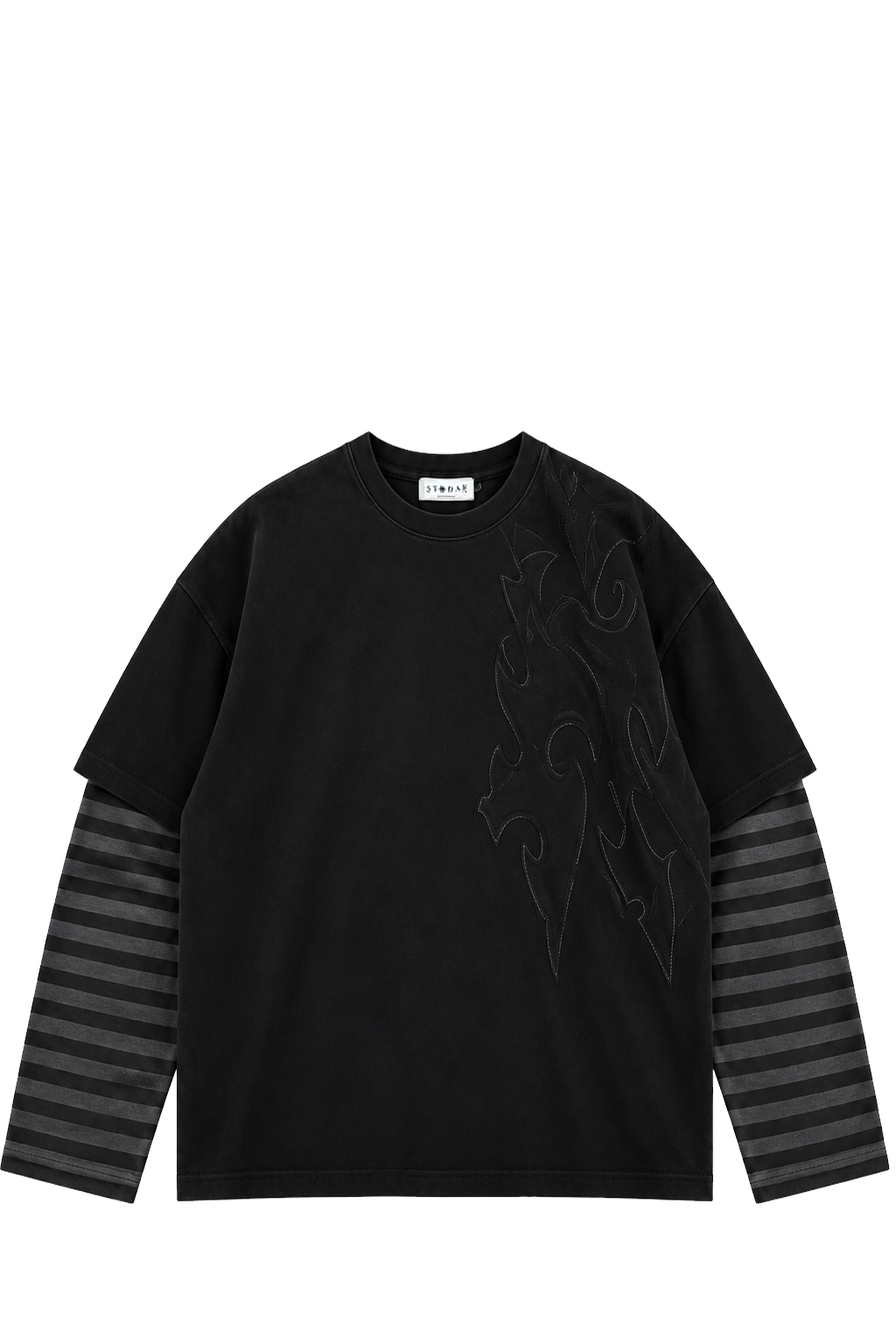 Polera Stodak Manga Larga RYKS Negra