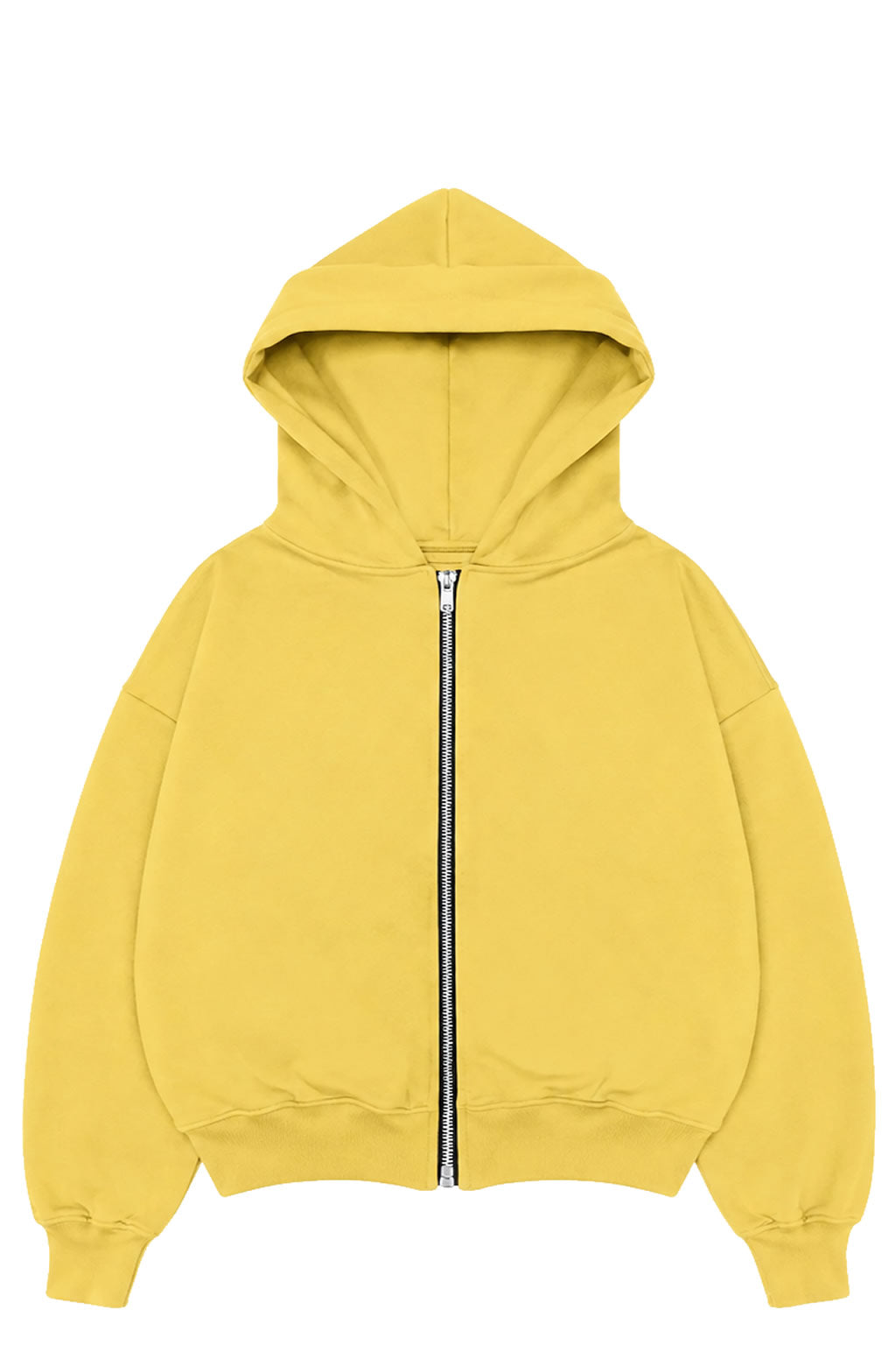 Poleron HumanMob Boxy Zip Vainilla