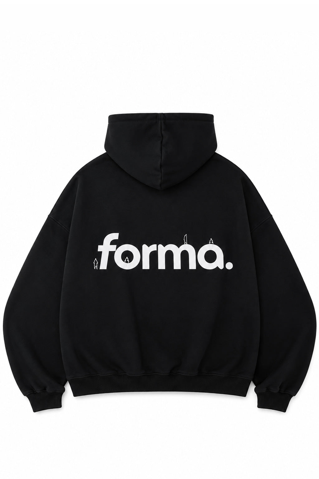Poleron Forma Logo Básico Negro