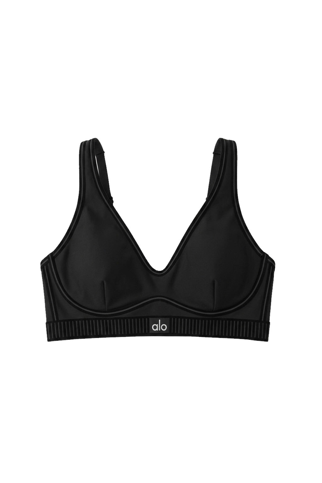 Top Alo Yoga Airlift Line Up Bra Negro