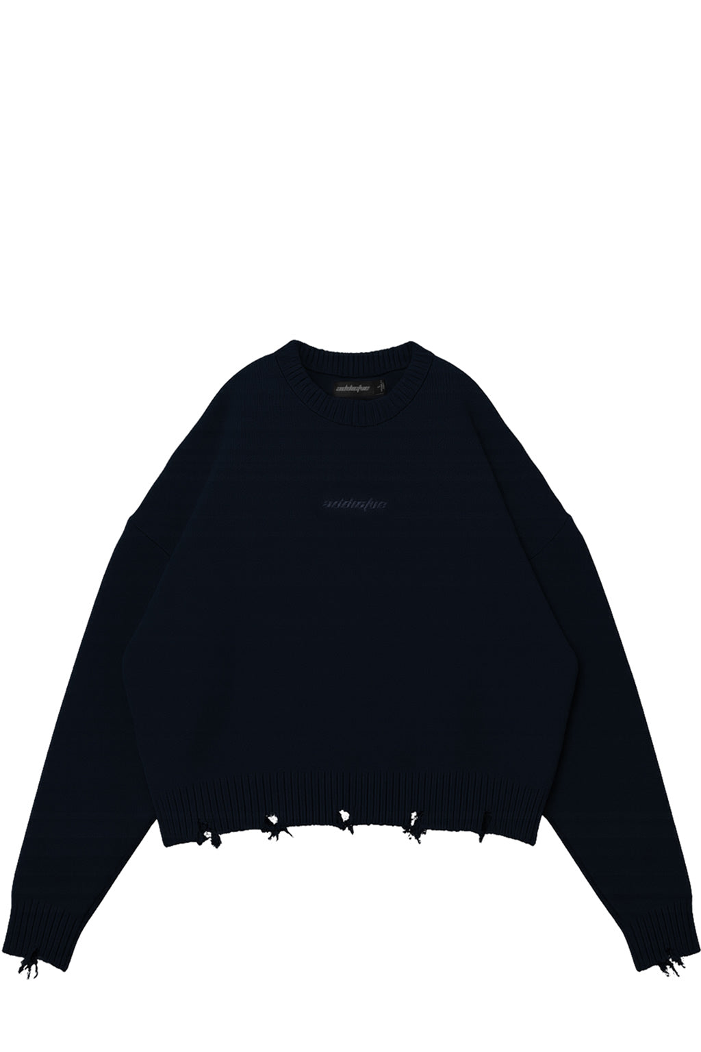 Sweater Addictve Frayed Heavyweight® French Blue