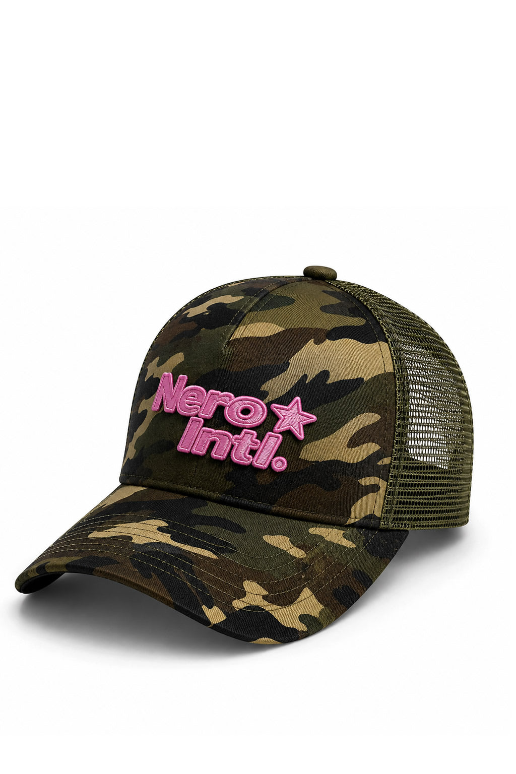 Gorra Nero Project Camo Trucker Pink Duty