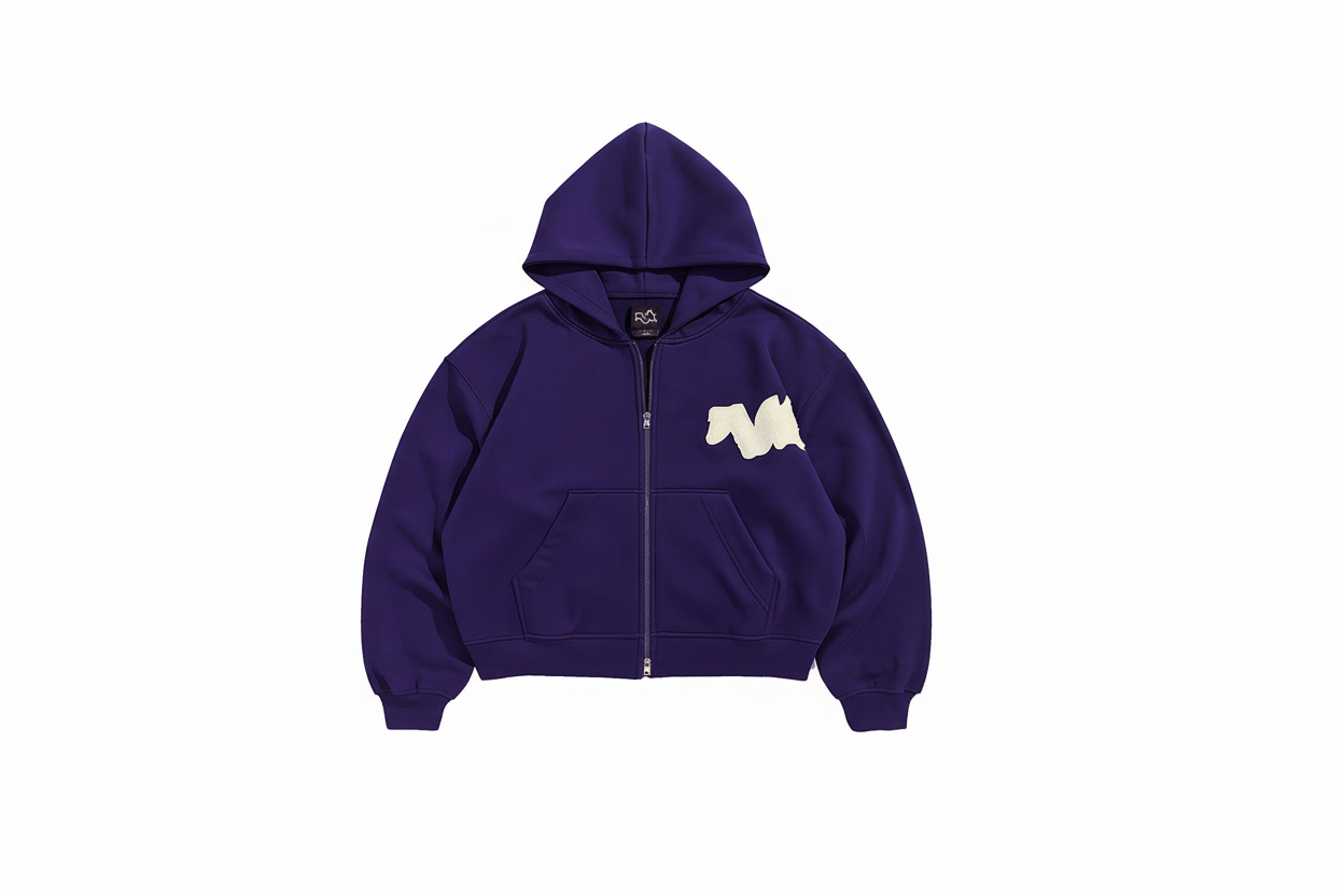 Poleron Nero Project Raw Logo Azul