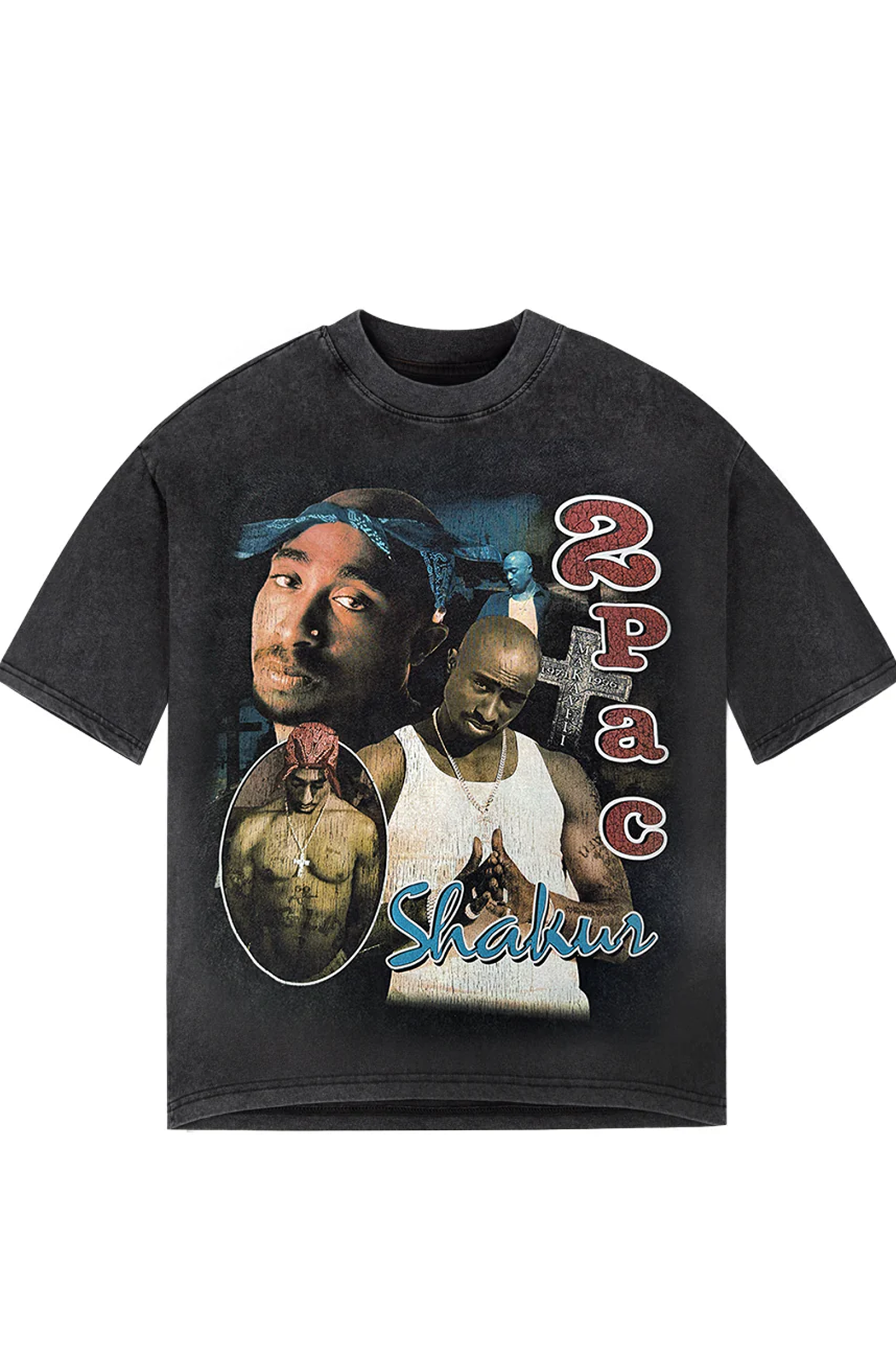 Polera Old Times Now 2Pac Washed