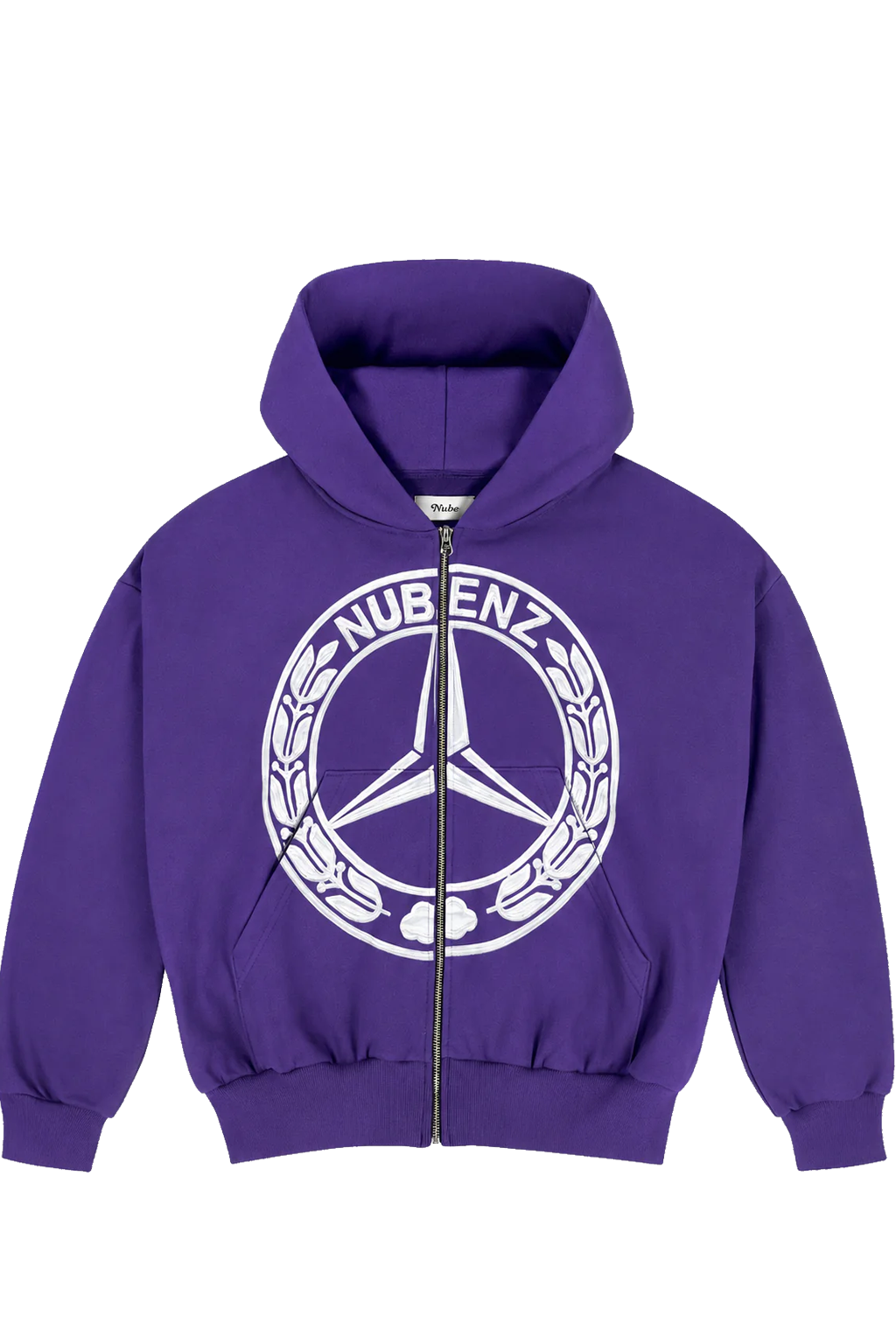 Poleron Nubenz Chrome Zip Morado
