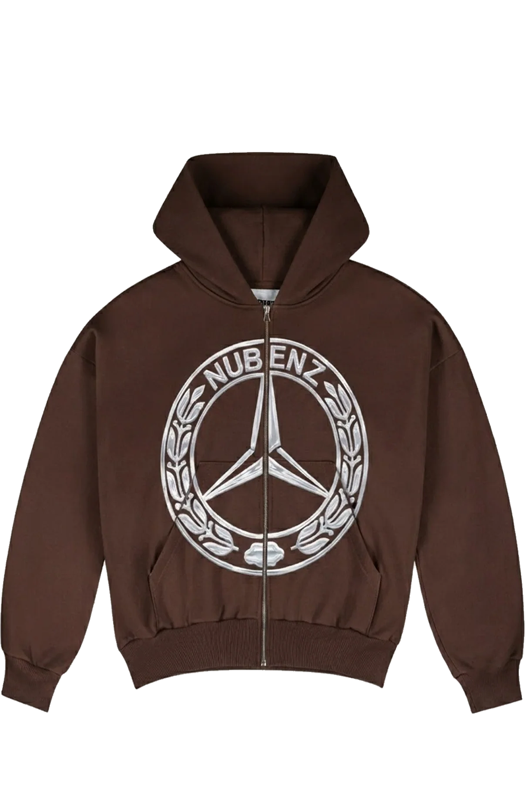 Poleron Nubenz Chrome Zip Chocolate