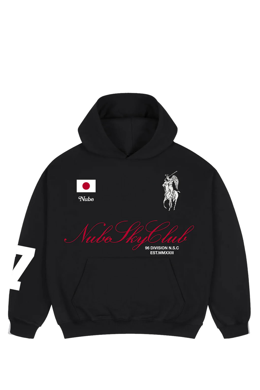 Poleron Nube Heavyweight Sky Club Japan Negro