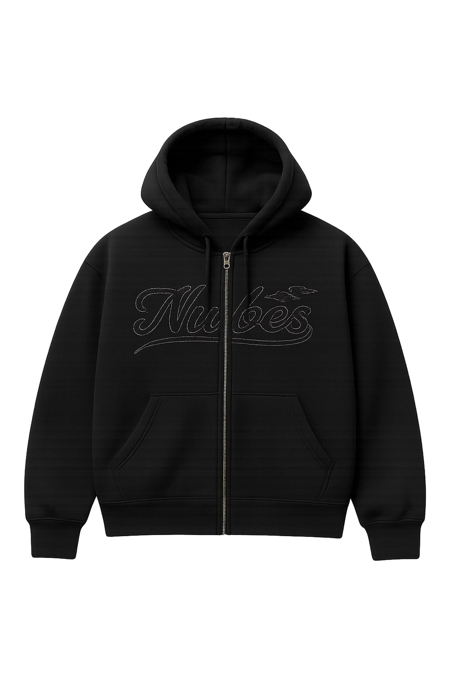 Poleron Nube Zipup Big Stitch Negro