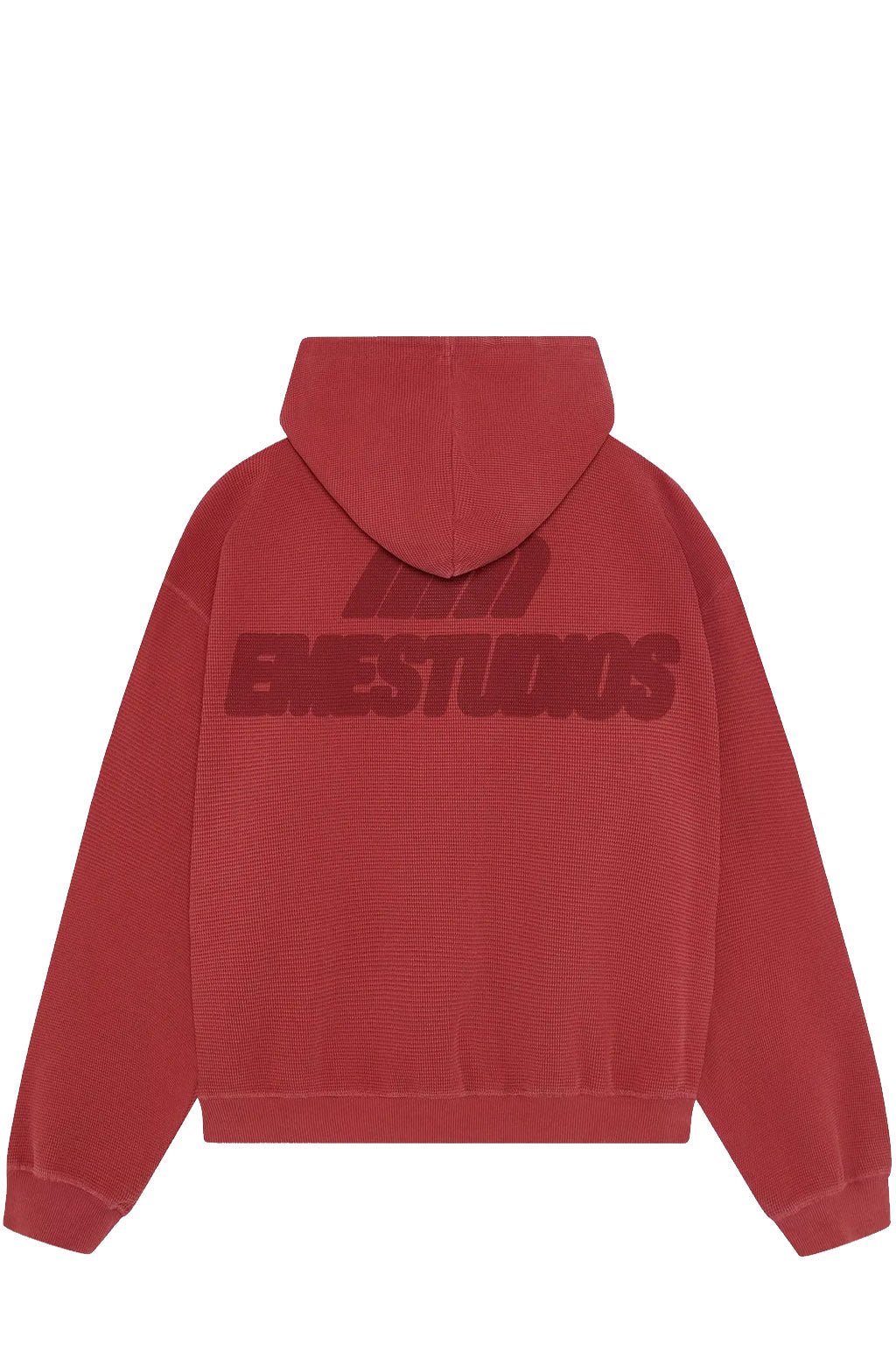 Poleron Emestudios Waffle Marsala Croped Boxy Zip