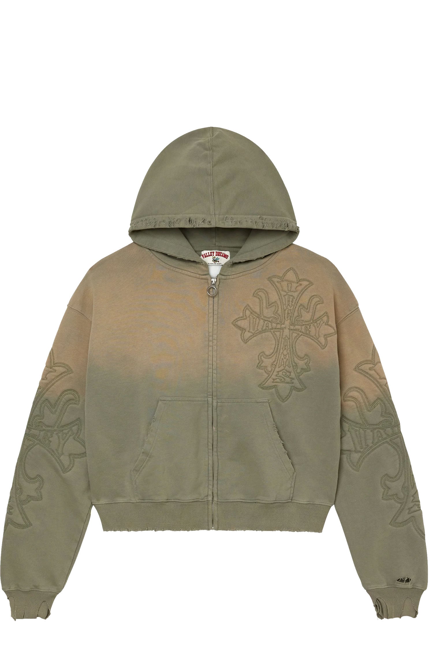 Poleron Valley Carver Zipup Washed Green